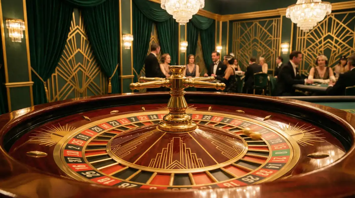 金色轮盘赌轮特写